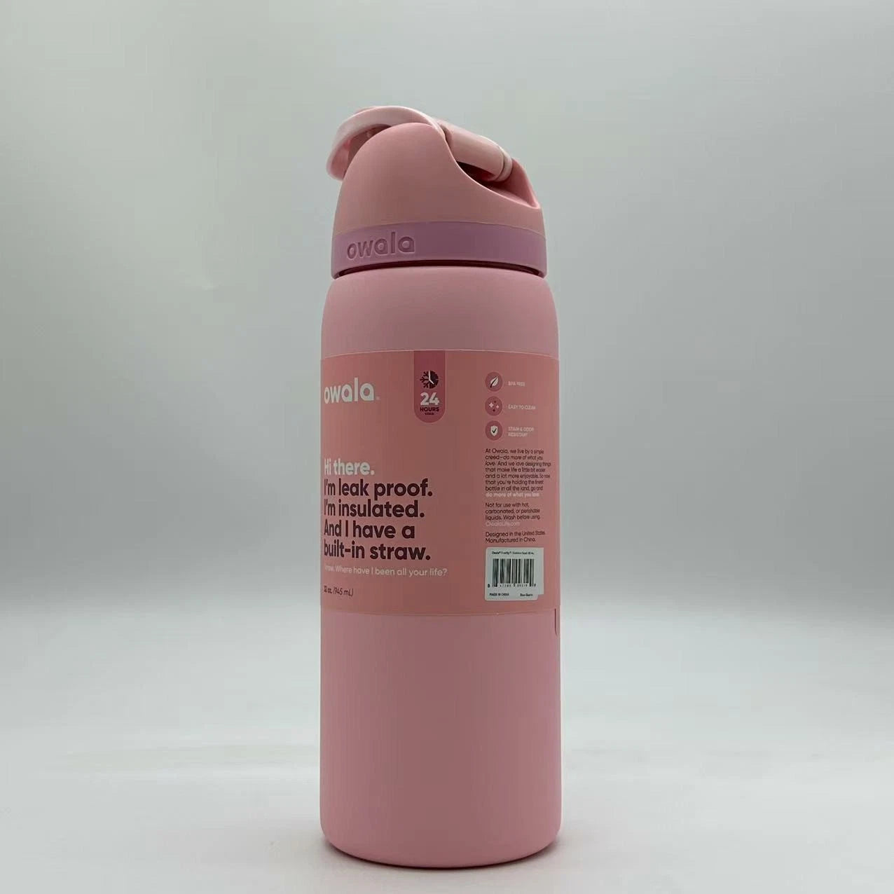 Owala 32oz FreeSip Insulated Water Bottle – Rose Quartz | Stainless Steel   M32oz-MGSY