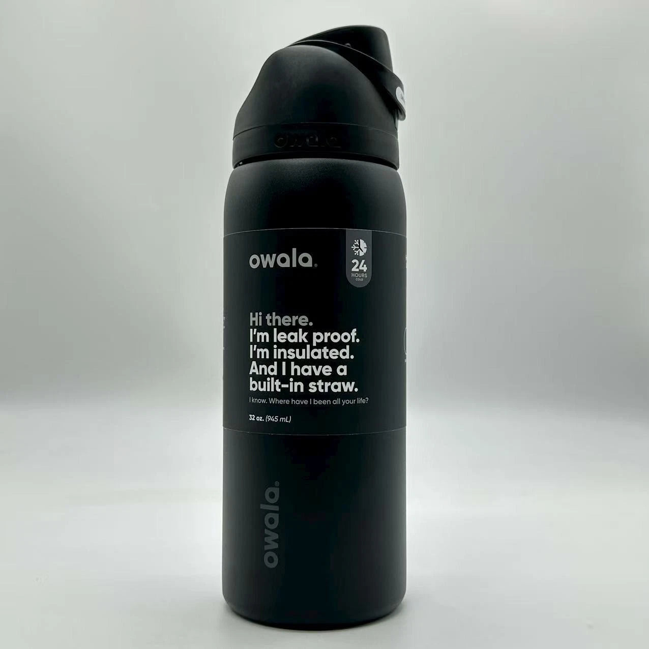 Owala 32oz FreeSip Insulated Water Bottle – Very Very Dark | Stainless Steel   M32oz-HS