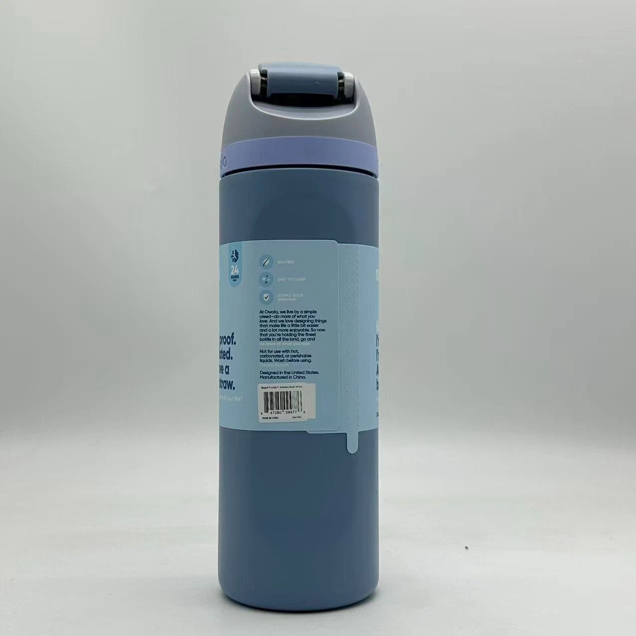 Owala 24oz FreeSip Insulated Water Bottle – Sea Salt | Stainless Steel   M24oz-NJL
