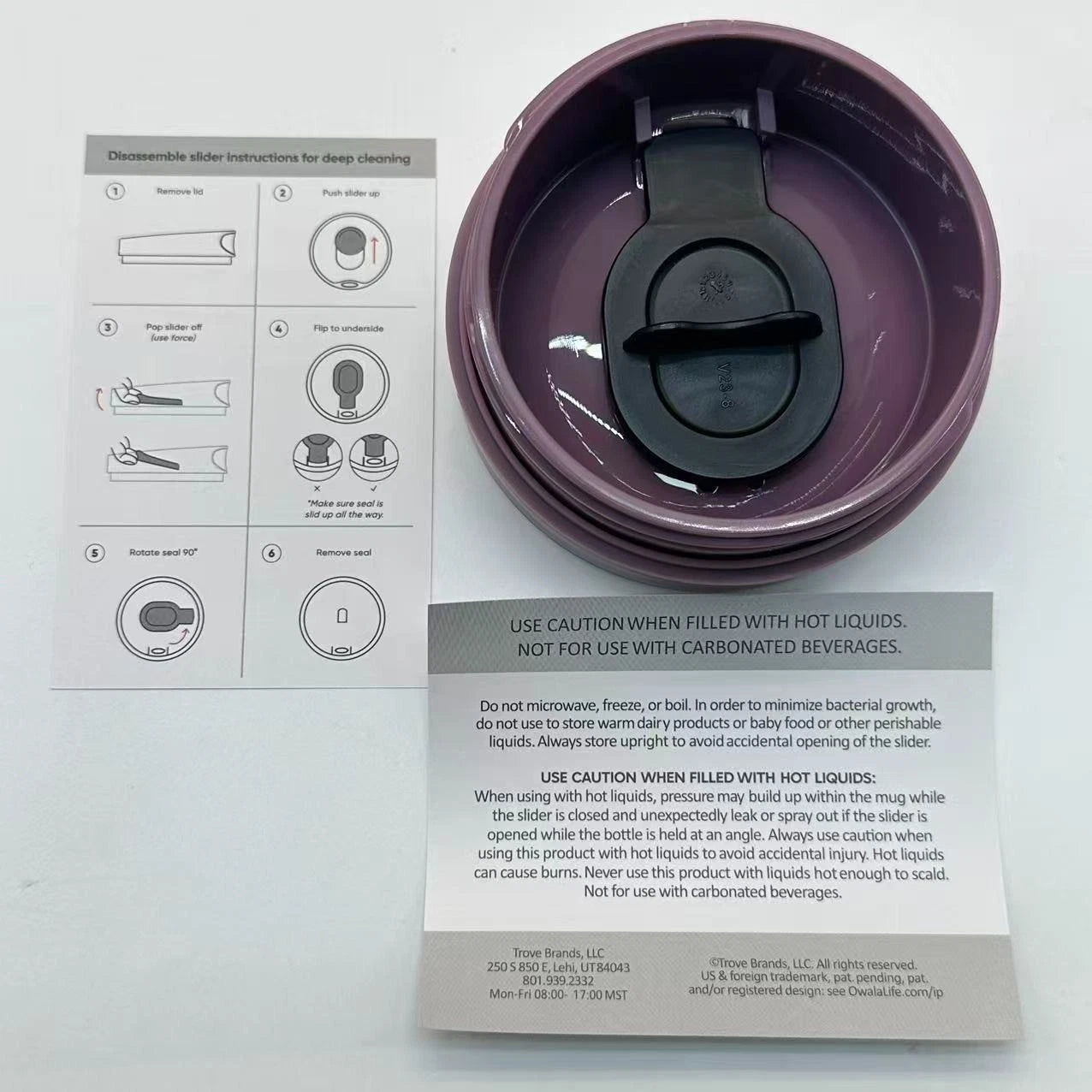 Owala 20oz SmoothSip Slider Insulated Coffee Tumbler – Purple | Stainless Steel   M20oz-XDZ