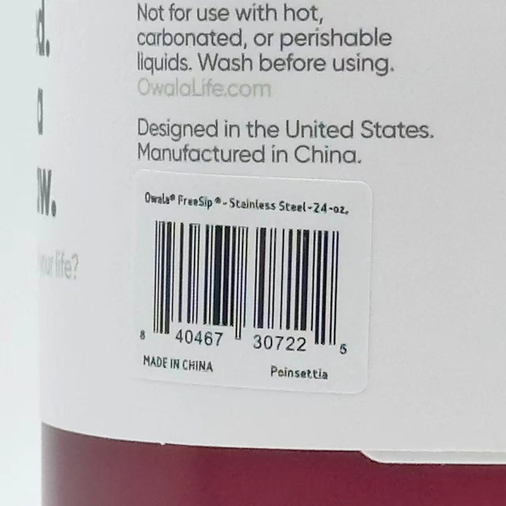 Owala 24oz FreeSip Insulated Water Bottle – Red | Flip Top Lid | Stainless Steel   M24oz-SDH
